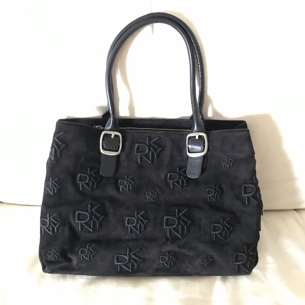 DKNY Supple Leather & Suede Bag Handbag Purse Tote